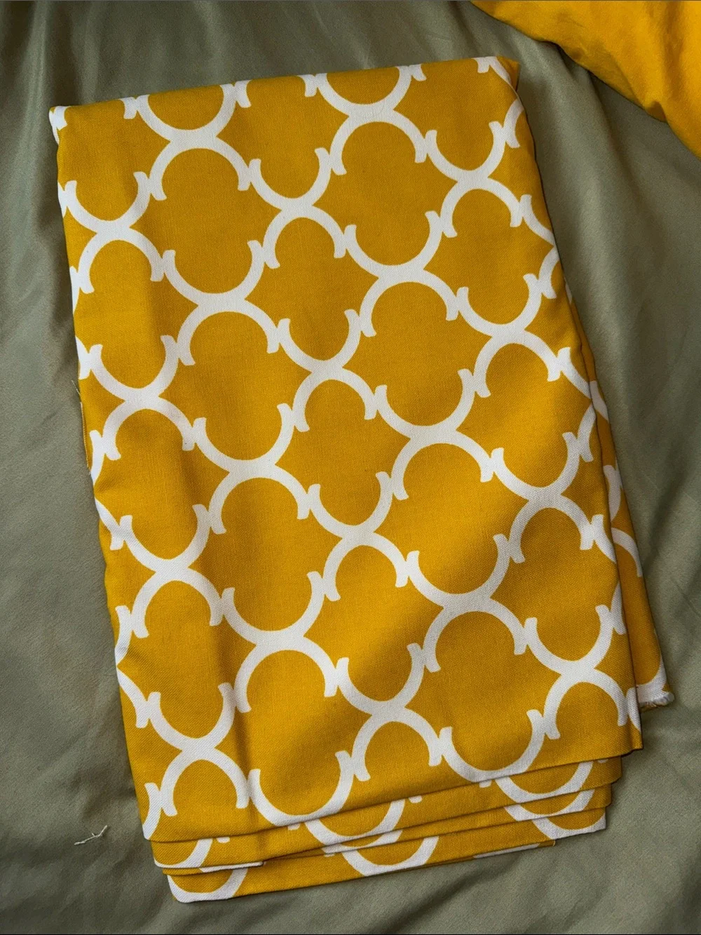 Yellow and White Geometric Waverly inspirations Fabric 2 yards